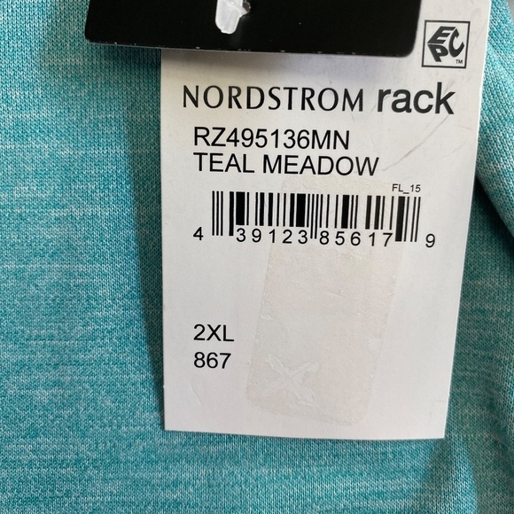 Z by Zella Men's Perform Lite Half-Zip Hoodie, Teal Meadow, XXL NWT - Picture 4 of 14